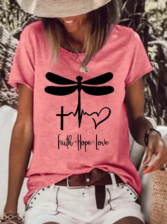 Dragonfly Faith Love Hope Women's T-shirt