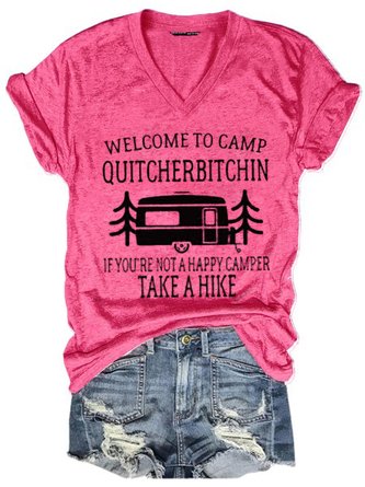 Funny Letter Short Sleeve T-Shirt