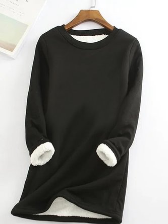 Crew Neck Regular Fit Plain Women's Sweatshirt