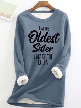 Women's Oldest Sister Funny Casual Crew Neck Sweatshirt