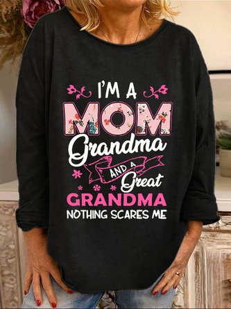 I'm A Mom Grandma and A Great Grandma Crew Neck Sweatshirt