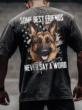 Best Friend German Shepherd Vintage Washed Shirt