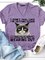 Women's Funny Qoute  Grumpy Cat Crew Neck Loose Casual T-Shirt