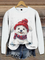Christmas Santa Claus Crew Neck Dog Casual Knitted Sweater
