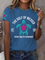 Women's Gulf Of Mexico Print Round Neck T-Shirt
