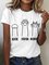 Rock Paper Scissors Funny Cat Paw Cotton T-shirt