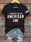 Women's I Identify As An American Printed T-shirt