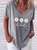 Be Kind Flower Daisy V Neck Boho Floral Short sleeve Top