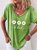 Be Kind Flower Daisy V Neck Boho Floral Short sleeve Top