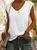 Cotton Blends Regular Fit V Neck Knit Tank