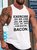 Exercise Bacon Funny Crew Neck Tank Top