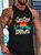 Vintage Casual Surfing In Beach Crew Neck Tank Top