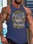 sea eagles  men’s Casual Loose Text Letters Tank Top