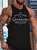 American flag brave men’s Text Letters Casual Tank Top