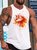 fox men’s Crew Neck Casual Tank Top