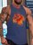 fox men’s Crew Neck Casual Tank Top