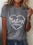 Casual Crew Neck Short Sleeve Loose Text Letters T-Shirt