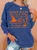 Womens Funny Halloween Letter Print Casual Sweatshirt