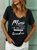 Mimi Because I'm Too Cool To Be Called Grandma V Neck Short Sleeve T-shirt