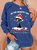 Women Funny Christmas  Cat Graphic Loose Simple Sweatshirt