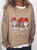 Women Christmas Gnomies Santa Crew Neck Simple Text Letters Sweatshirt