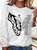 Women's Butterfly Letters Casual Top
