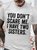 Men's You Don't Scare Me I Have Two Sisters Funny Graphic Print Cotton Casual Text Letters T-Shirt