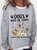 Women's Funny Word Dog Make Me Happy Crew Neck Simple Sweatshirt