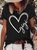 Women's Gigi Heart Crew Neck Casual Letters T-Shirt