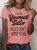 Women's youngest sister Funny Letters Casual Crew Neck T-Shirt