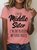 Women's Funny Middle Sister Casual Letters T-Shirt