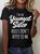 Women's youngest sister Funny Letters Casual Crew Neck T-Shirt