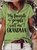 Women's My Favorite People Call Me Grandma Funny Graphic Printing Loose Cotton-Blend Text Letters Casual T-Shirt
