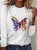 Women's Butterfly Simple Long Sleeve T-Shirt