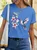 Women's Hummingbird Watercolor Nature Bird Lover Crew Neck Casual T-Shirt