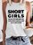 Women's Short Girls God Only Lets Things Grow Until They're Perfect Some Of Us Didn't Take As Long As Others Funny Graphic Printing Crew Neck Cotton-Blend Casual Text Letters Cami