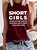 Women's Short Girls God Only Lets Things Grow Until They're Perfect Some Of Us Didn't Take As Long As Others Funny Graphic Printing Crew Neck Cotton-Blend Casual Text Letters Cami