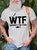 Men's WTF Where's The Fish Funny Graphic Printing Cotton Crew Neck Loose Casual T-Shirt