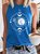 Women's Mystic Moon And Sun Celestial Moon Spiritual Crew Neck Casual Tank Top