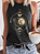 Women's Mystic Moon And Sun Celestial Moon Spiritual Crew Neck Casual Tank Top