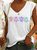 Women's Turtles Sea Beach summer print V Neck Casual Tank Top