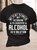 Men's Funny Not To Get Technical But According To Che Mistry Alcohol Is A Solution Graphic Printing Cotton Text Letters Crew Neck Casual T-Shirt