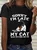 Women's Funny Cat Sorry I'm Late My Cat Was Sitting On Me Loose Simple T-Shirt