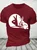 Men's Funny Rabbit Ok Graphic Printing Crew Neck Cotton Loose Casual T-Shirt