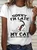 Women's Funny Cat Sorry I'm Late My Cat Was Sitting On Me Loose Simple T-Shirt