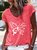 Women's Butterflies Appear V Neck Casual T-Shirt