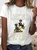 Women's I Support Putting Animal Abusers To Sleep Cotton Crew Neck Loose Simple T-Shirt
