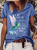 Women's Psalm 91:4 Hummingbird Cotton-Blend Casual Text Letters T-Shirt