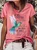 Women's Psalm 91:4 Hummingbird Cotton-Blend Casual Text Letters T-Shirt