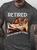 MenLs Crew Neck Retired Not My Problem Anymore Cat Lovers Letters Casual T-Shirt